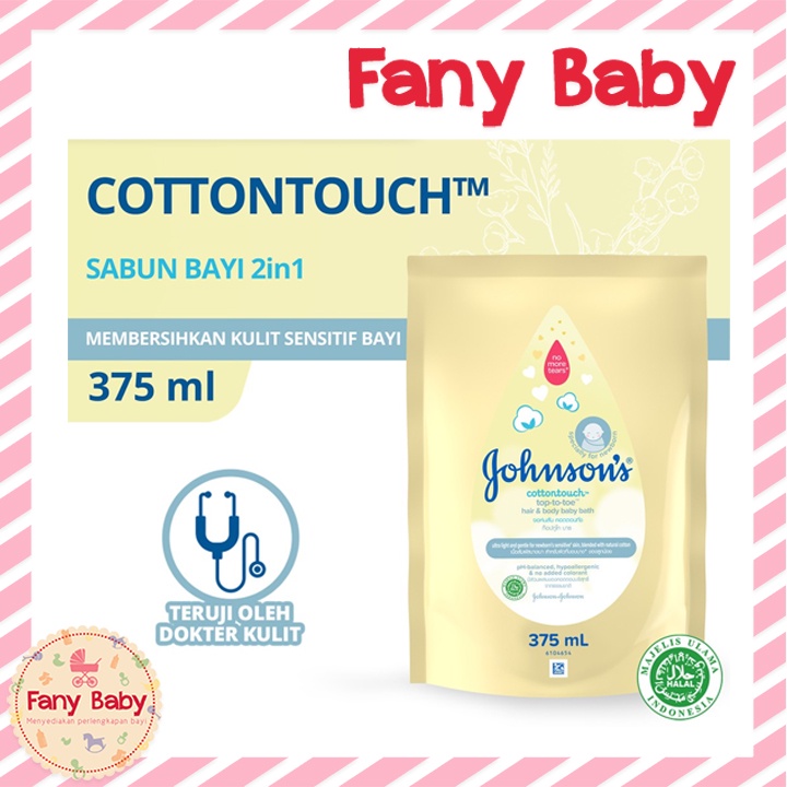 JOHNSON'S COTTONTOUCH TOP-TO-TOE HAIR &amp; BODY BABY BATH 375ML