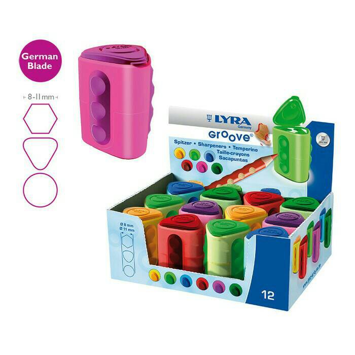 

Lyra - Groove Twin Hole Sharpener, Rautan 2 Lubang