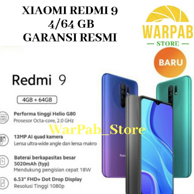 Hp Xiaomi Redmi 9 Pro 4 64 Gb Xiomi Mi 9 Ram 4gb Rom 64gb Garansi Resmi Tam Shopee Indonesia