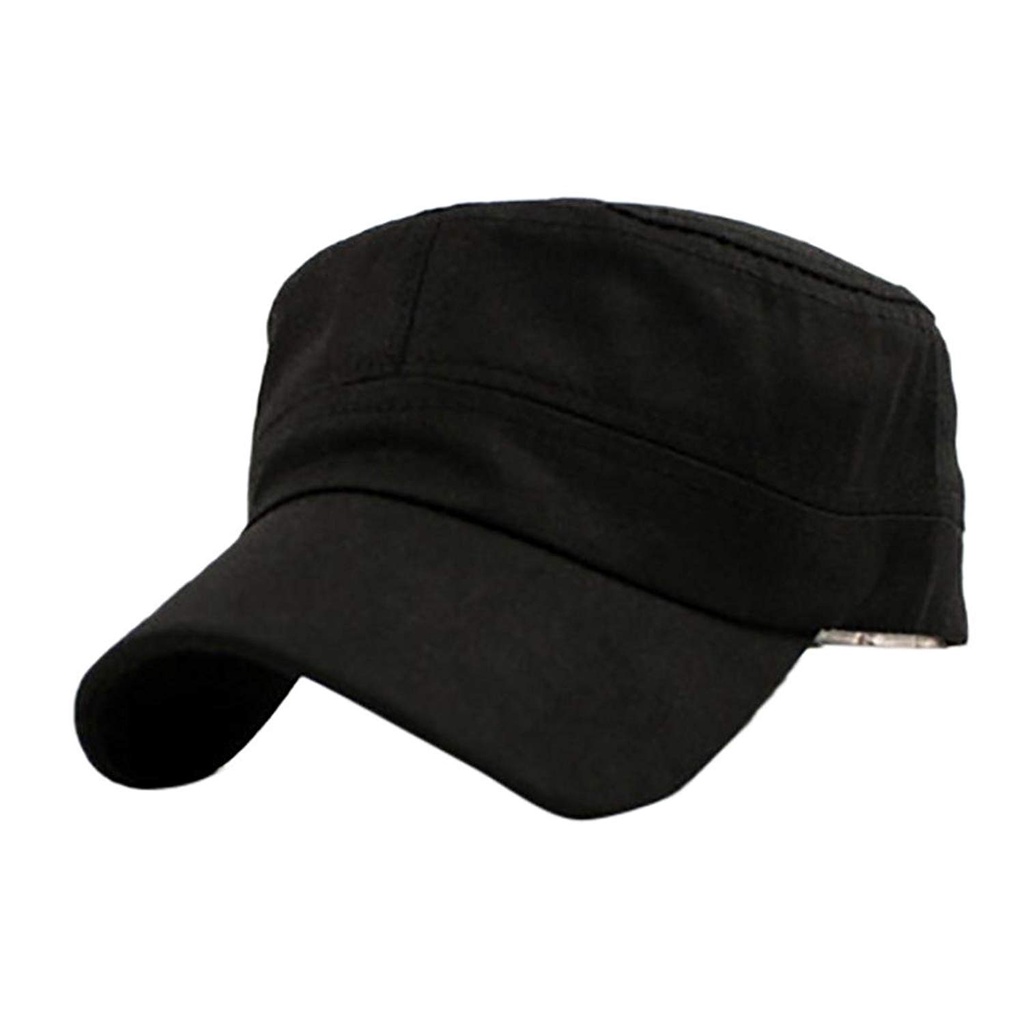 Muslimapedia Topi Komando Pria Korea Army Hat Bahan Twill Hitam