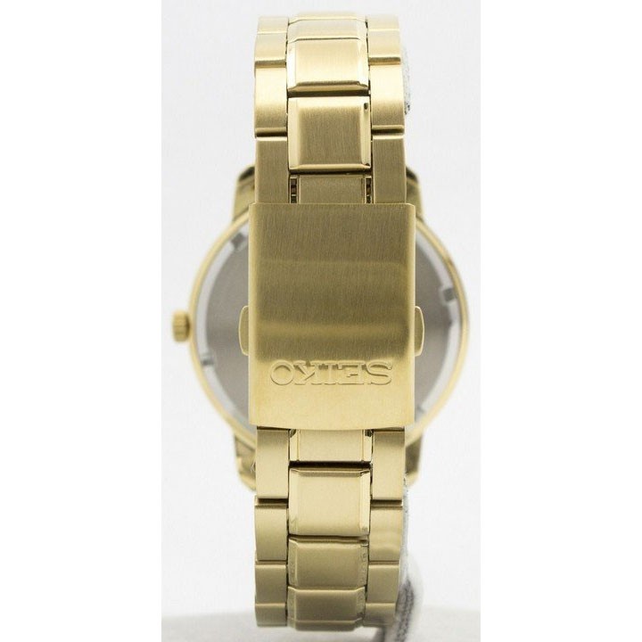 Seiko Quartz SUR198P1 Gold Plated Bracelet | Jam Tangan Pria SUR198