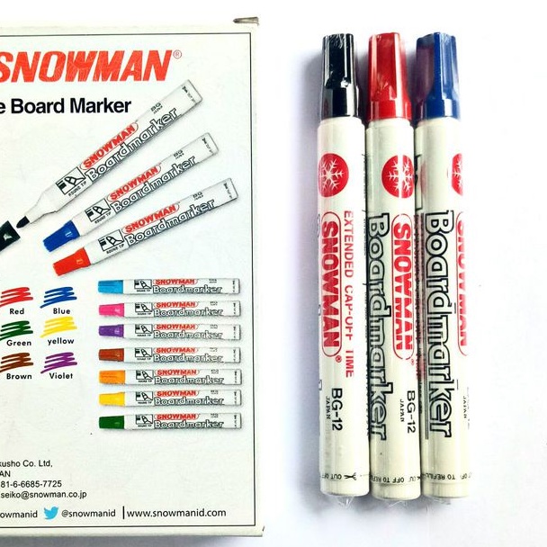 

spidol papan tulis whiteboard snowman marker BG -12