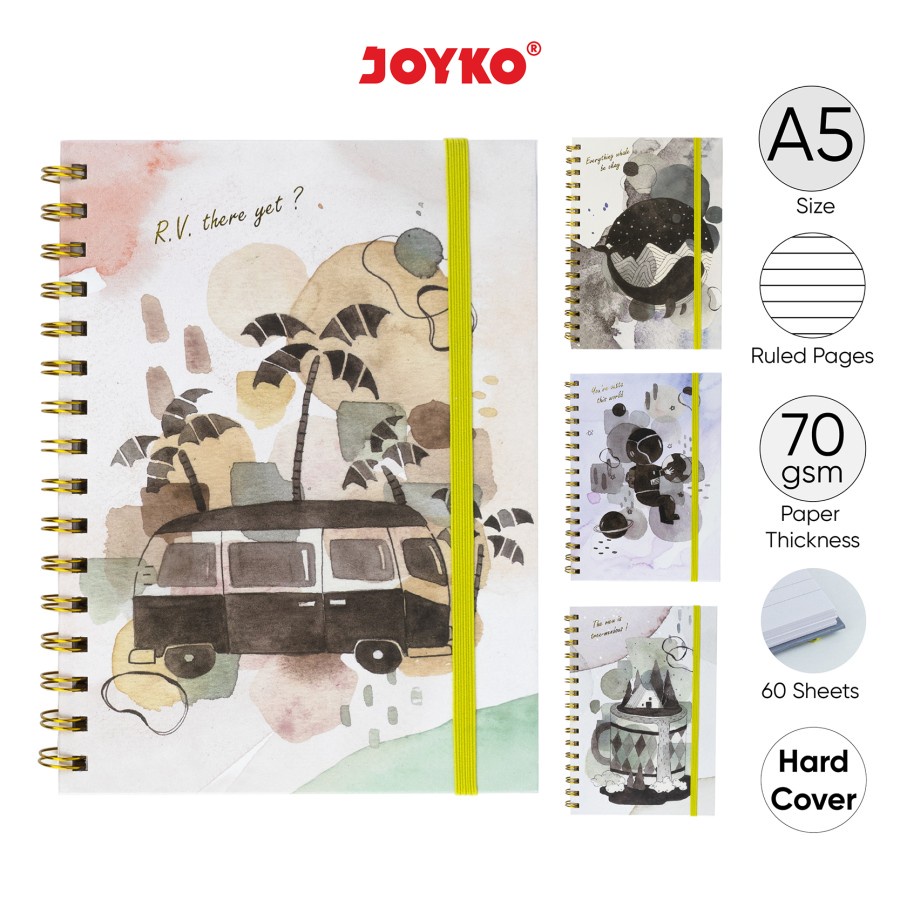 Ruled Notebook Agenda Buku Tulis Catatan Bergaris Joyko NB-720 A5