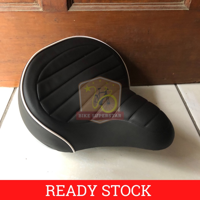 Jok Sadel Saddle Per Pegas Super Lebar Jumbo Sepeda Genio Empuk Mini Lipat Mtb Minion Gunung Ontel