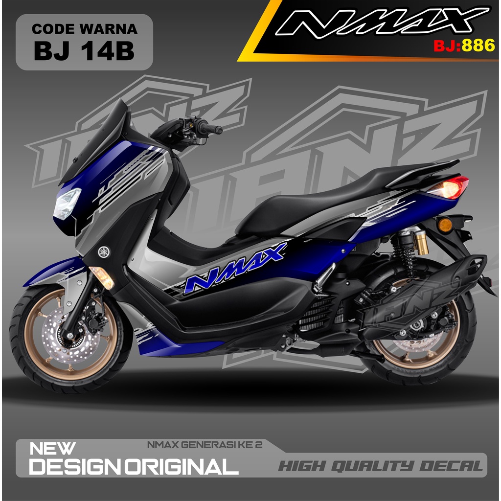 STIKER NEW NMAX FULL BLOK MOTOR / DECAL FULL BODY NMAX / DECAL STIKER FULL BODY NMAX / STIKER DECAL NMAX TERBARU