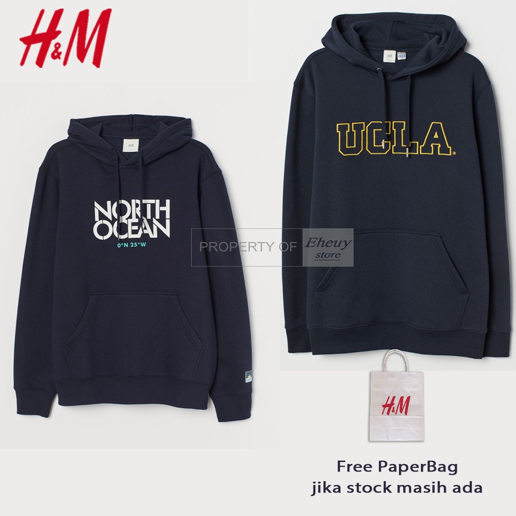 HOODIE H&amp;M UCLA ORIGINAL HNM HOODIE NAVY NORTH OCEAN H&amp;M