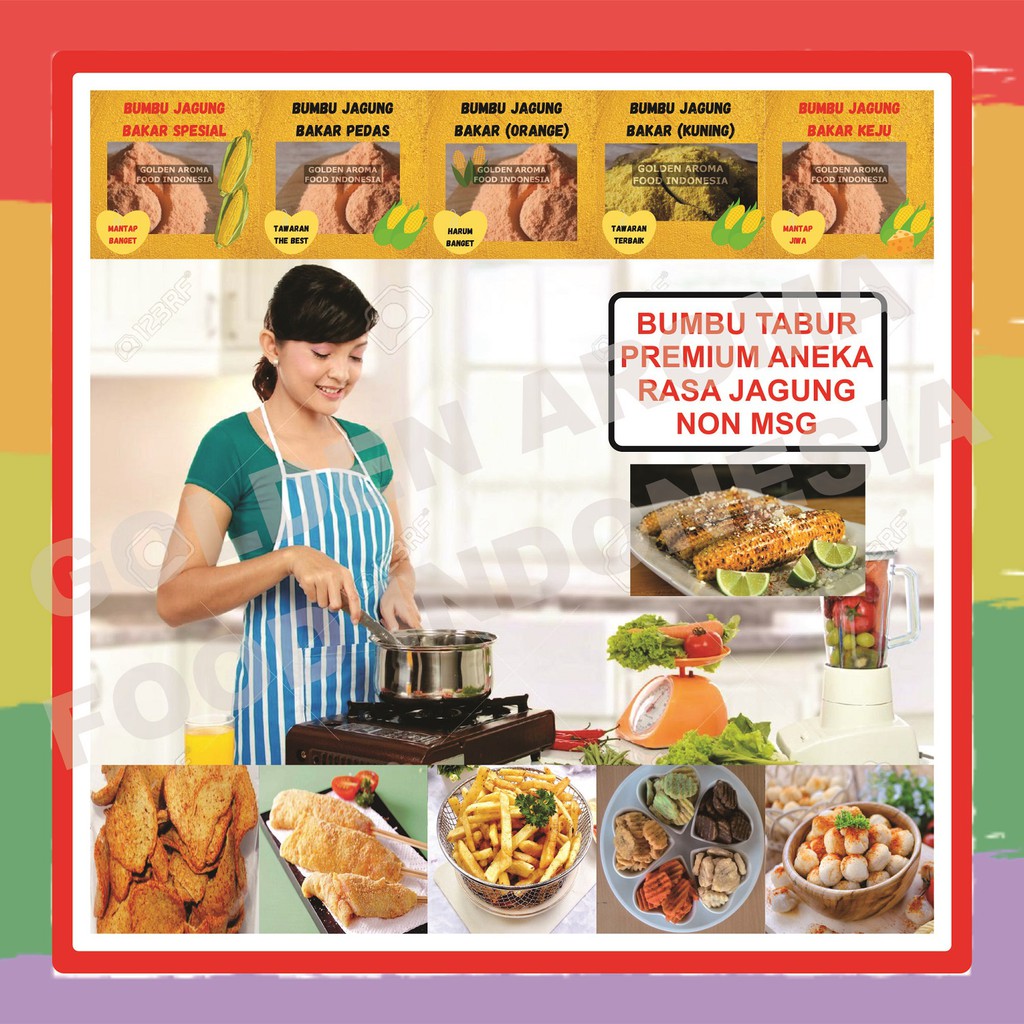 

Aneka Bubuk Bumbu Tabur Jagung Bakar Corn Non MSG 1 kg Rasa Jagung Manis Bakar Keju GAFI