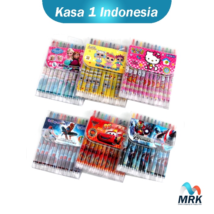 

1 PACK Crayon Putar Panjang / Cat Krayon Kualitas Import