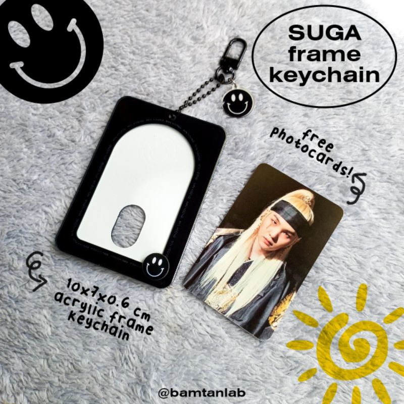 [PRE-ORDER] SUGA ACRYLIC FRAME KEYCHAIN / GANTUNGAN KUNCI BTS / PHOTOCARD HOLDER BTS SUGA