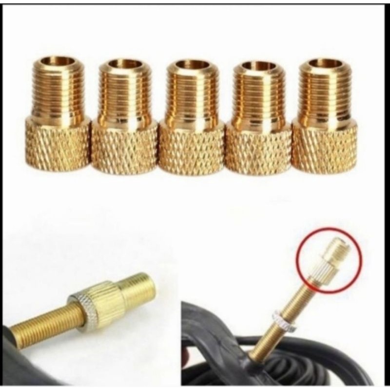 Adaptor Pentil Presta (F/V) Pompa Ban Sepeda Road Bike/Seli/MTB/Fixie