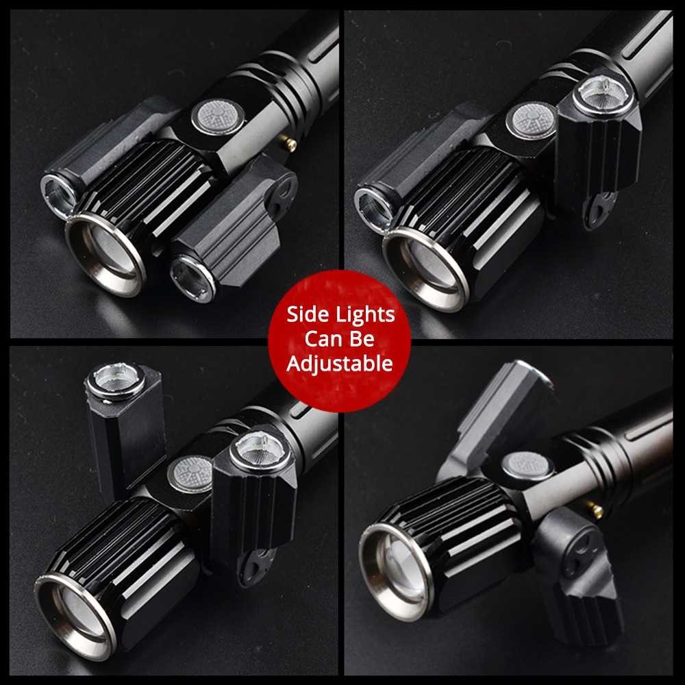 TaffLED Senter LED Telescopic Zoom Cree T6 + 2 x XPE 15000 Lm - KS-737