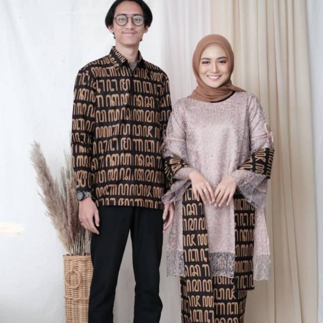 Kebaya batik couple aksara jawa