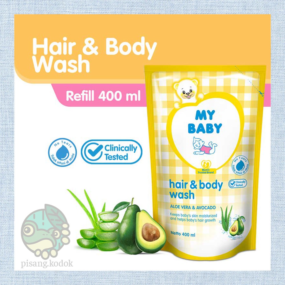My Baby Hair &amp; Body Wash Aloe Vera 400ml Refill