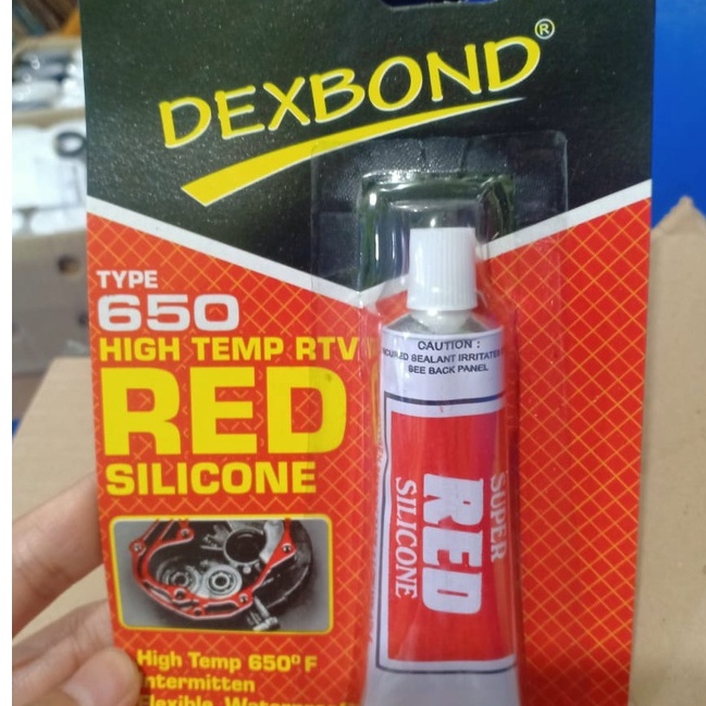 DEXBOND Silicone Red Lem Gasket Sealant Lem Merah Hi-Temp Tahan Panas (30 gram)