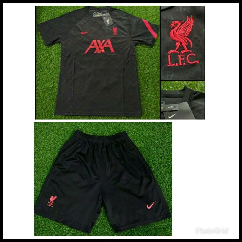 Stelan Setelan Jersey Kaos Baju Celana Latihan Liverpool Training Prematch Pre Match Axa 2019 2020
