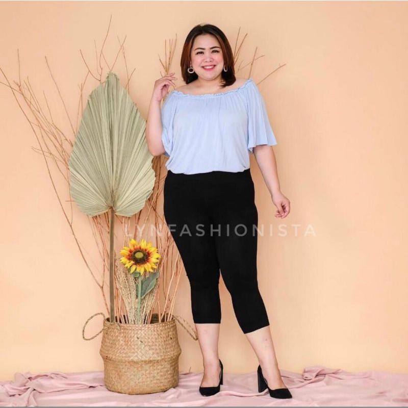 (3SIZE)LEGGING WANITA BAWAH LUTUT KAOS SPANDEK RAYON GRADEE A TEBAL/CELANA LEJING PENDEK DALAMAN WANITA MURAH