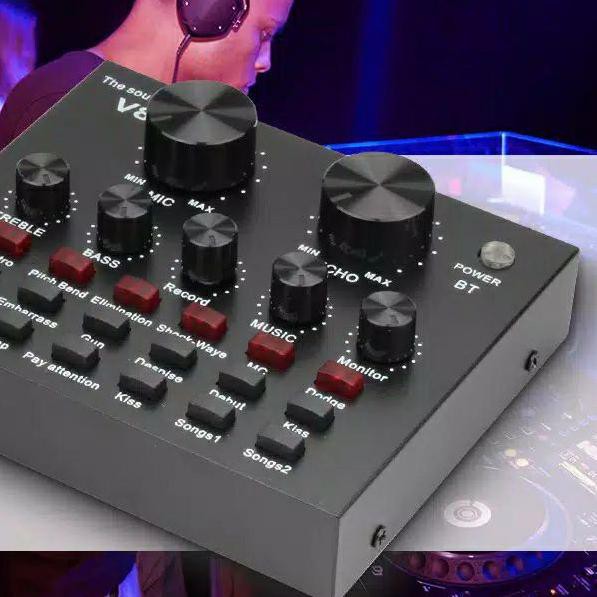 ♨ Soundcard V8 Mixer V8 Sound Card V8 Audio USB Externall ♕