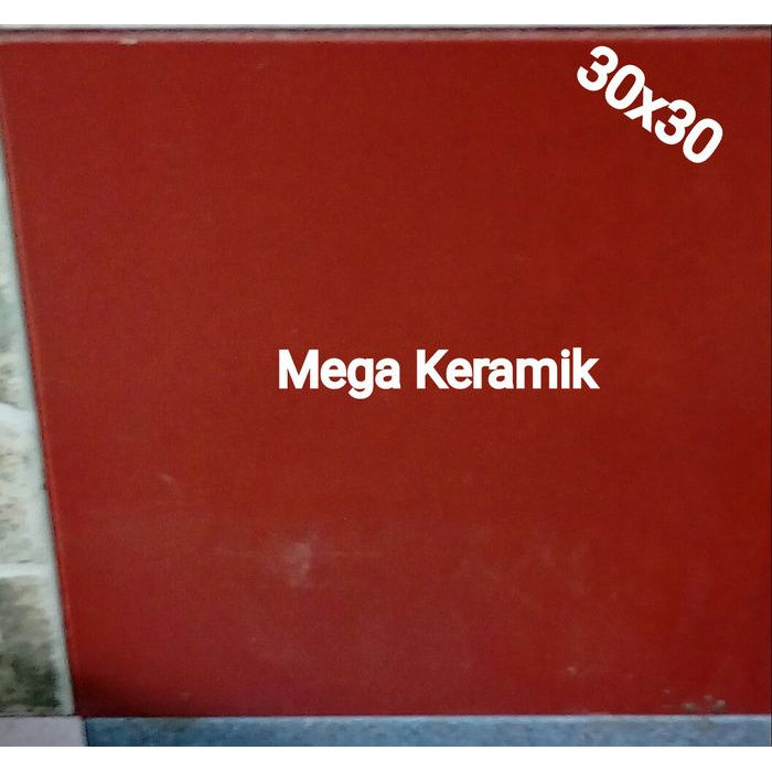 BEST QUALITY - KERAMIK LANTAI 30X30 MERAH MAROON POLOS (DOFF)