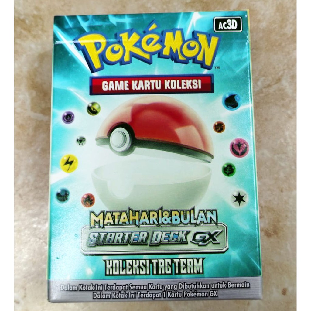 Kartu Pokemon Tcg Seri 5 Starter Deck Gx Ac3D Koleksi Tag Team Matahari & Bulan Indonesia