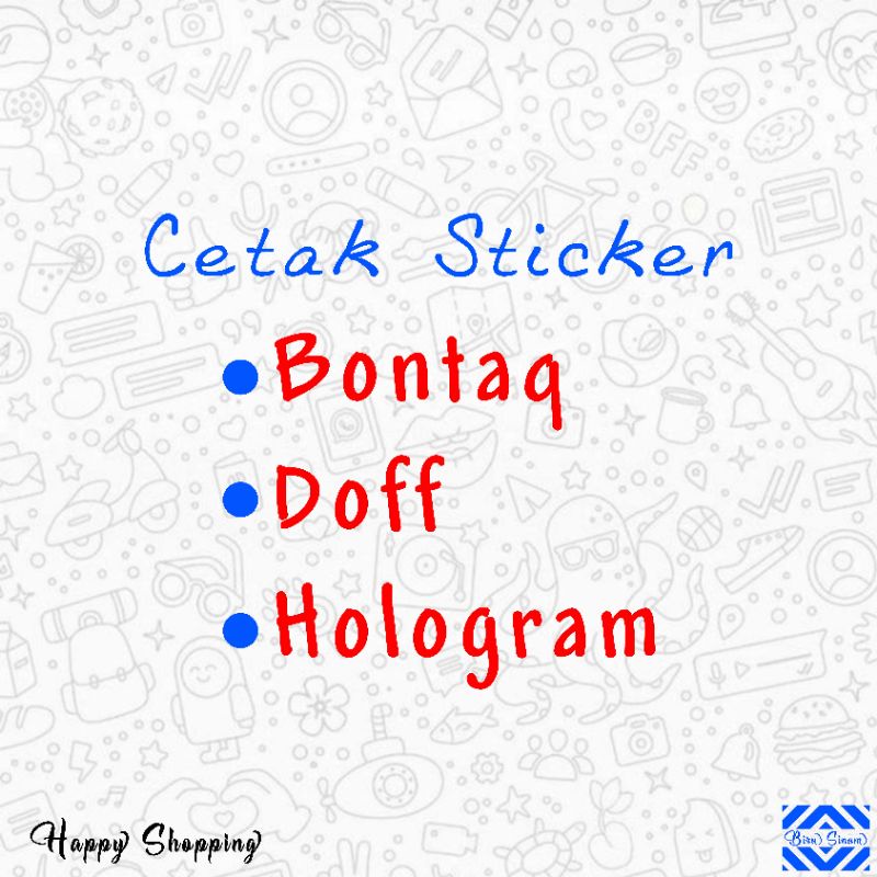 

Cetak Sticker A3+ Bontaq Doff Hologram