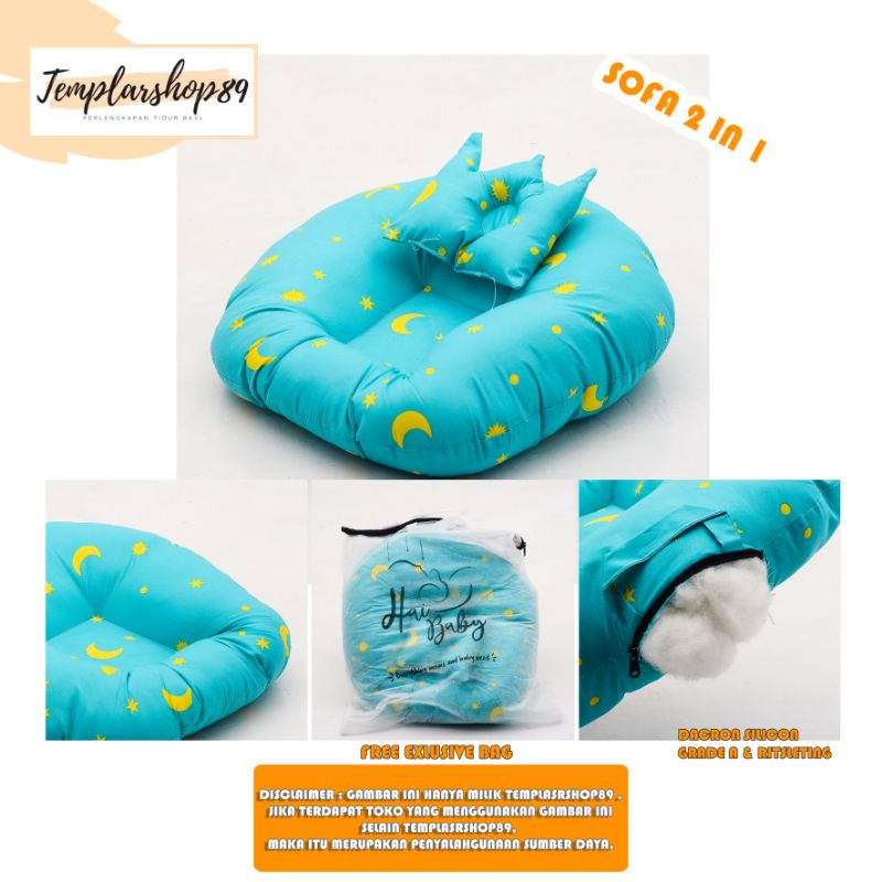Sofa bayi / baby launger  FREE bantal mahkota bayi dan tas mika.-Bb Tosca