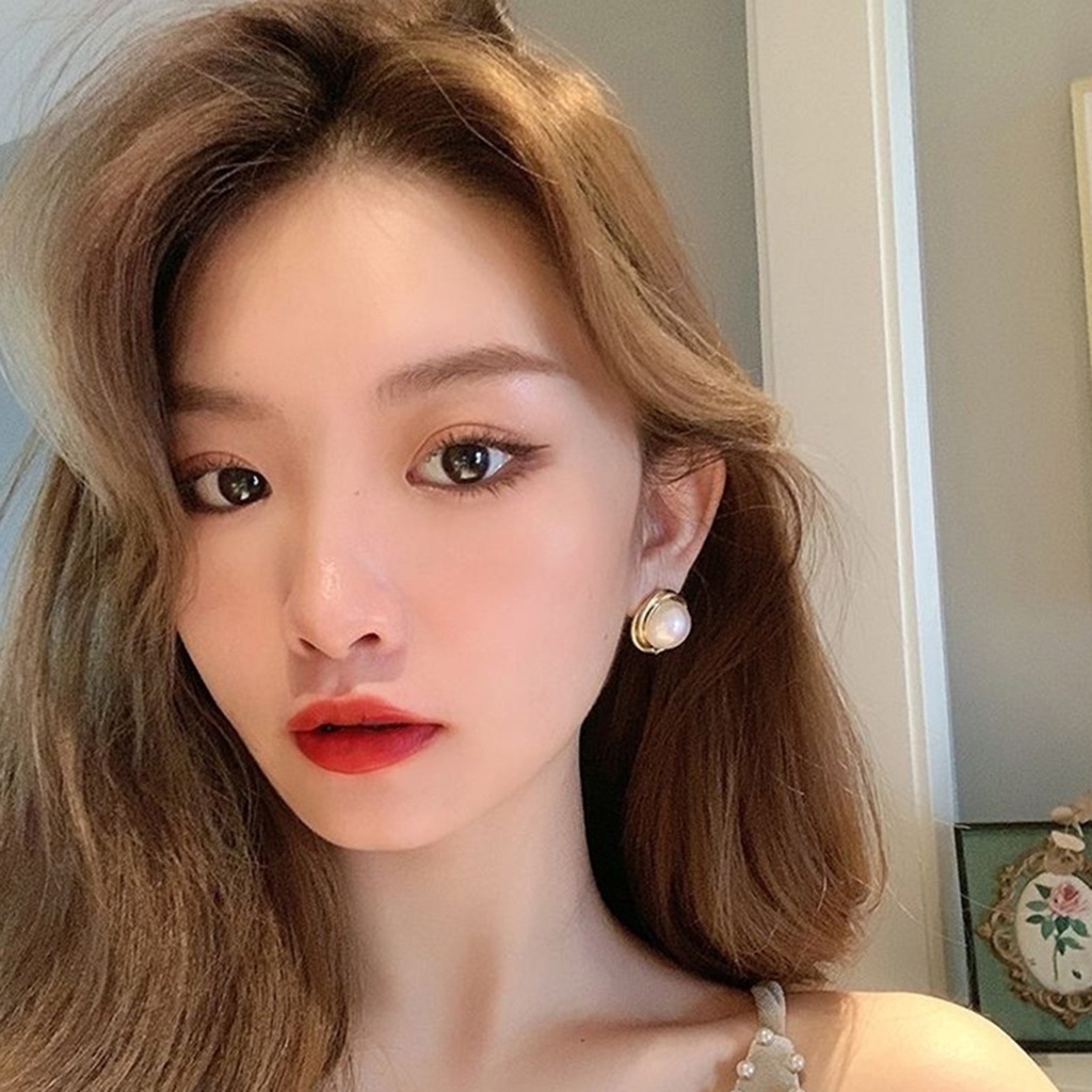 Hu Hu Hu Hu Hu Alat Bantu Pasang Kacamata♡ 1 Pasang Anting Stud Hias Mutiara Imitasi Gaya Korea Untuk Hadiah Ulang Tahun