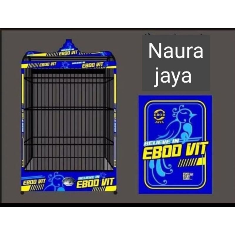 Kandang Kotak Decal Ebod Vit Biru Ebod Jaya