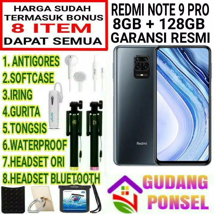XIAOMI REDMI NOTE 9 PRO 8/128 6/64 GARANSI RESMI TAM