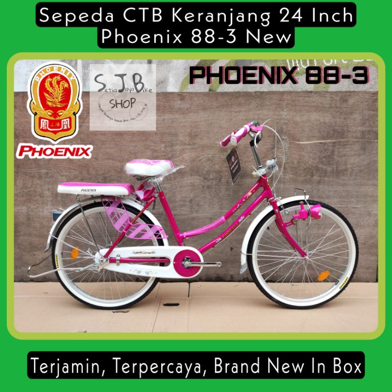 Sepeda CTB Keranjang 24 Inch PHOENIX 88-2 New Steel Hi-Ten 1 Speed