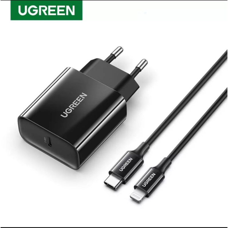 Ugreen Charger 20W Power Delivery QC 4.0 for iPhone 13 14 12 11 X XR XS 8 Original + Usb Lightning MFI Certified