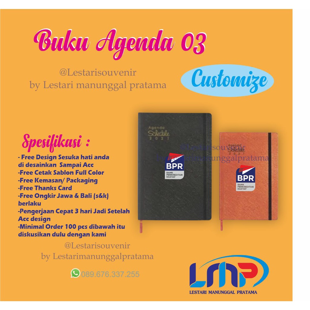 

Souvenir Buku Agenda custom (03) / Souvenir merchandise buku agenda / buku agenda custom murah