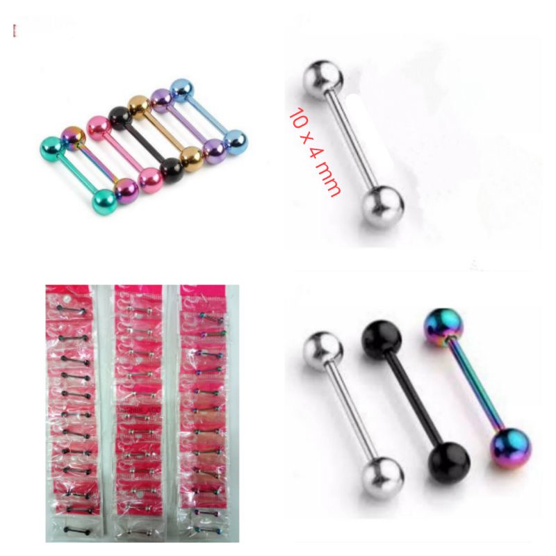 ANTING PIERCING / ANTING BARBEL UK 10 X 4 MM