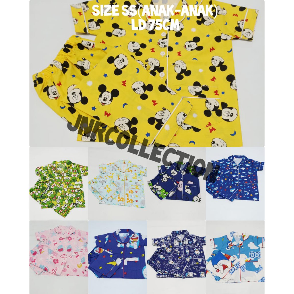 Piyama anak laki laki perempuan pajamas lengan Piyama anak laki laki perempuan pajamas lengan