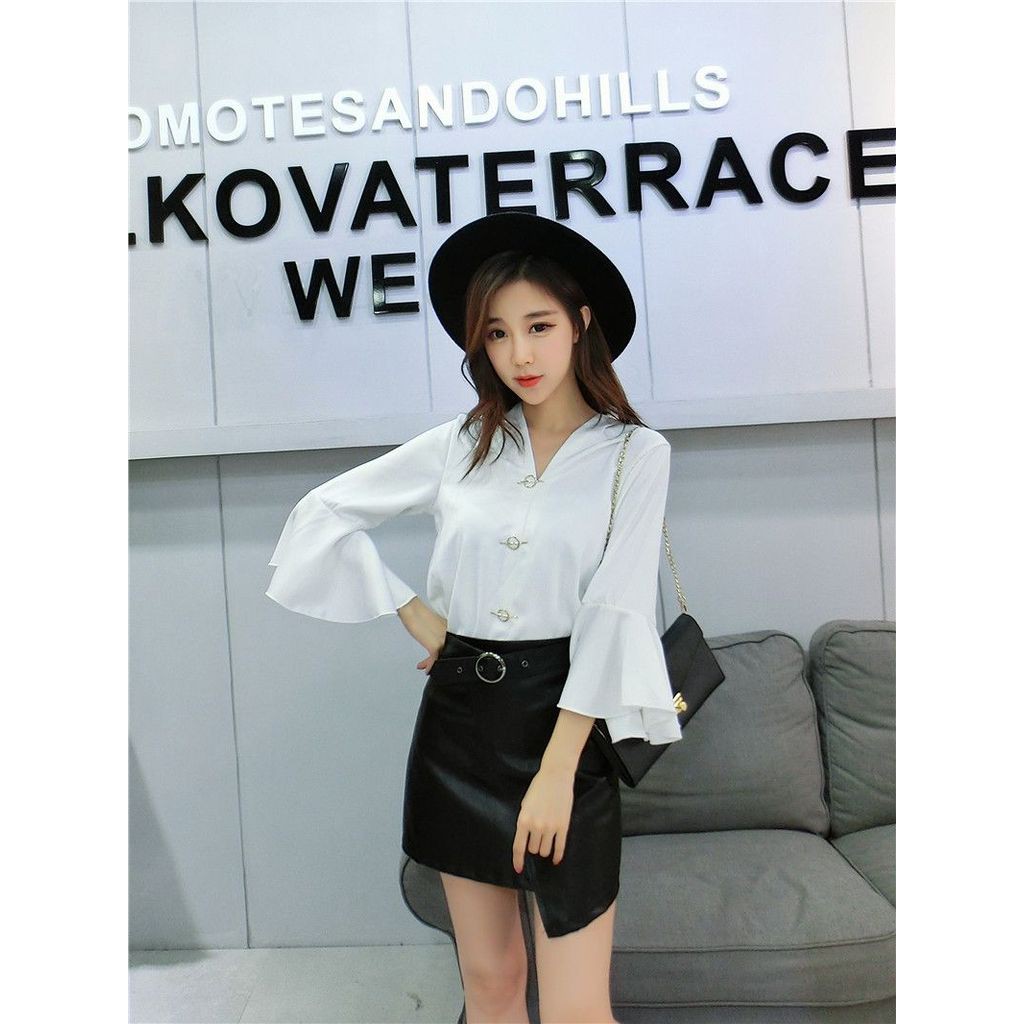 Blouse Atasan Import Korea Bahan Hemp Premium Warna Putih Pink Baju Kerja Kantor 32508