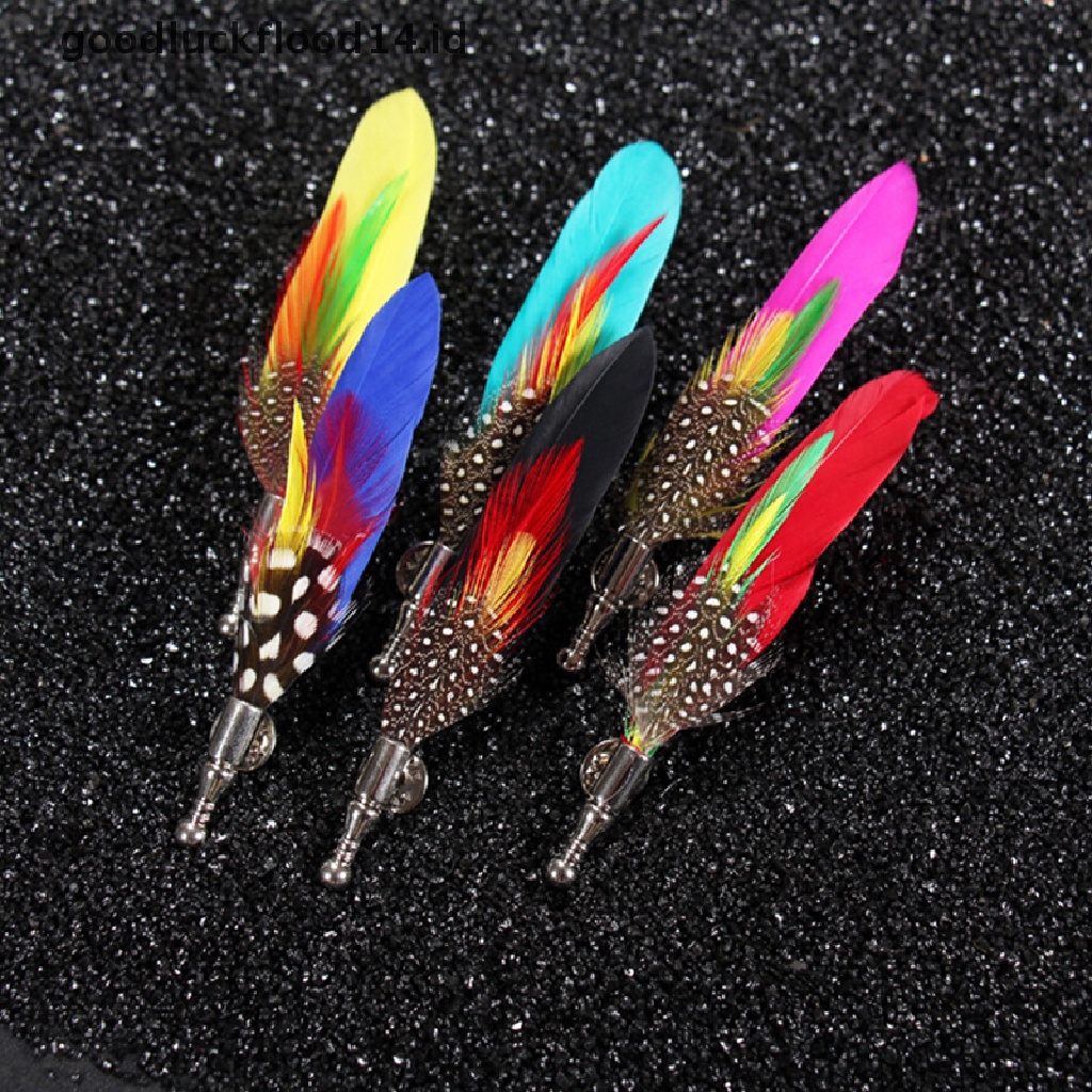 [OOID] Handmade Peacock Pheasant Feather Brooch Hat Lapel Pin Suit Wedding Accessories ID