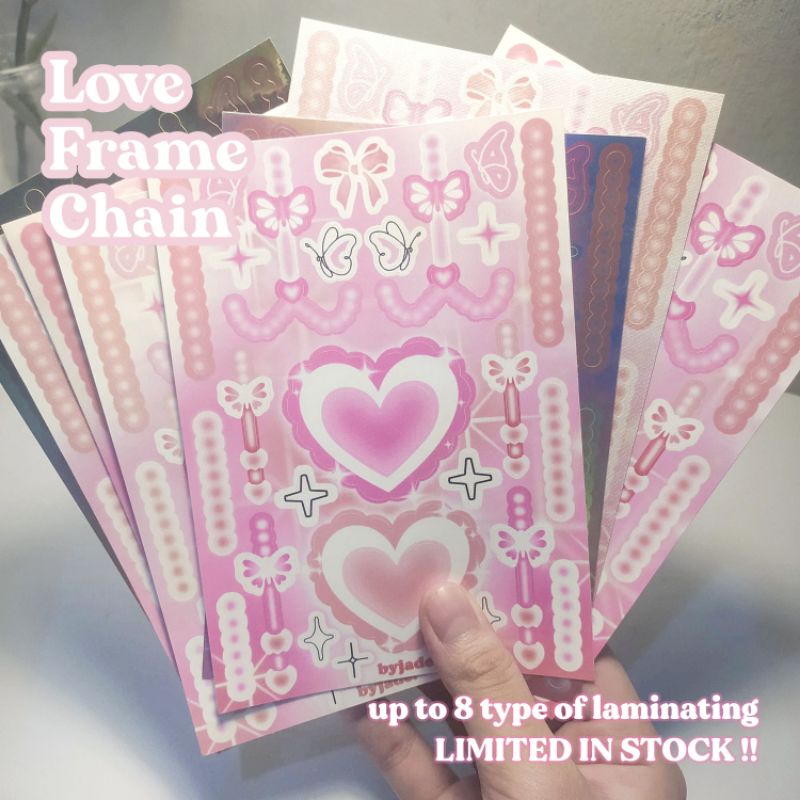 

by jade // Love Frame Chain Sticker [limited in stock]