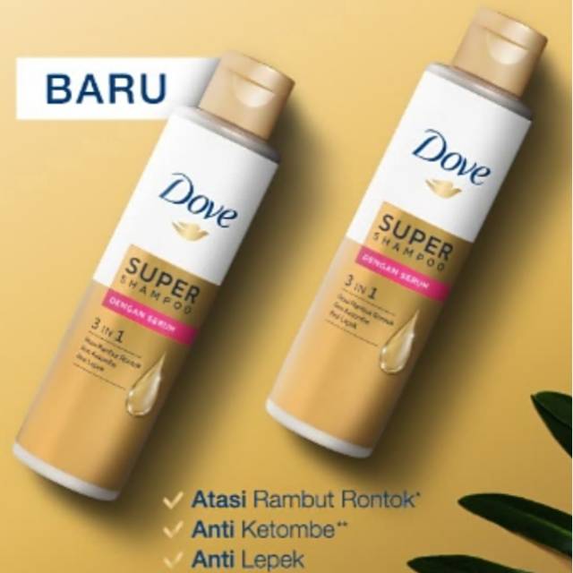 *Shampo dove super 125ml  3in 1 (atasi rambut rontok,ketombe,lepek)*