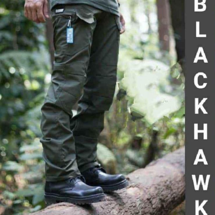 ((REKOMENDASI)) Celana Tactical panjang CARGO-BLACKHAWK