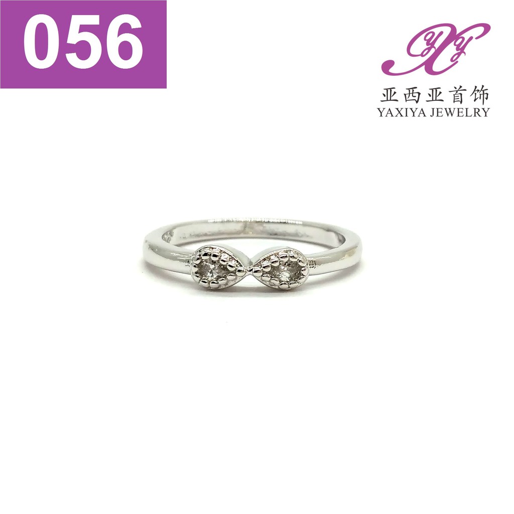Cincin Permata Emas putih Perhiasan imitasi Yaxiya Jewelry 056