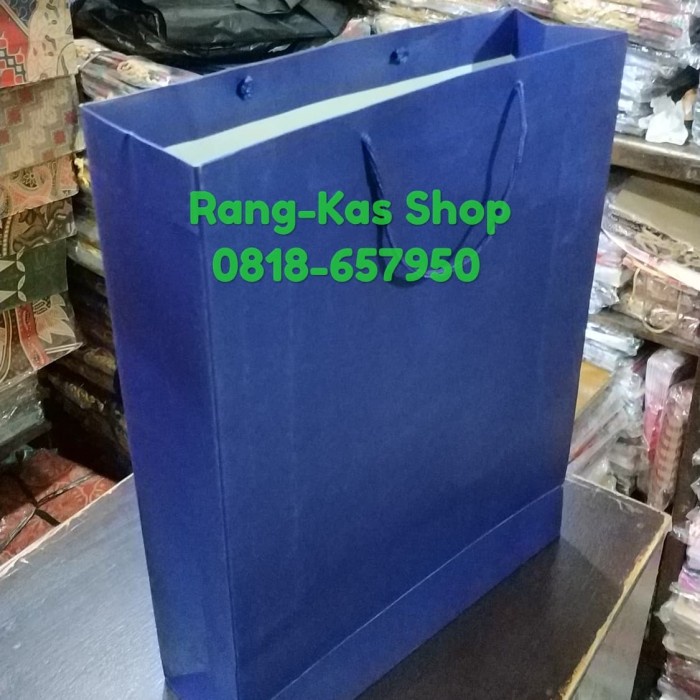 

(TERLARIS) Paperbag BIRU Dongker XL karton Duplex Tebal