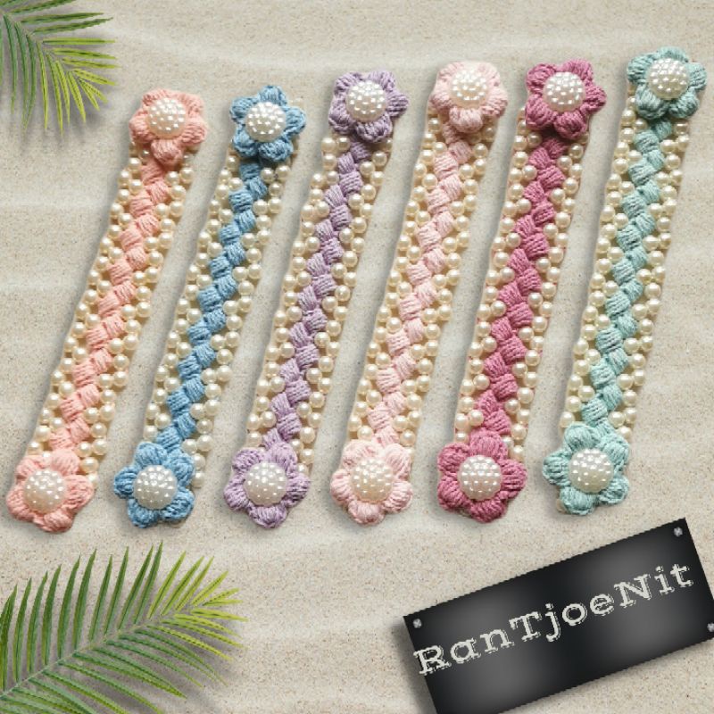 Konektor Masker Rajut Mutiara