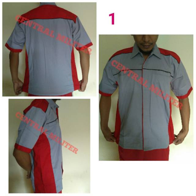 Kemeja Kerja/ Seragam Kantor / Baju Crew/ Kemeja Kombinasi  Seragam Kerja