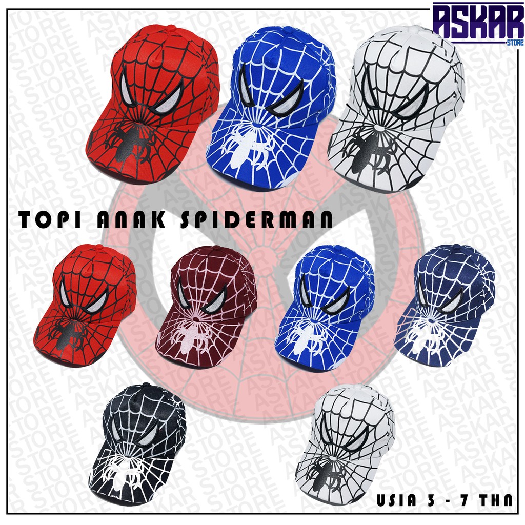 Topi anak laki laki spiderman usia 3 - 7 tahun baseball karakter spiderman