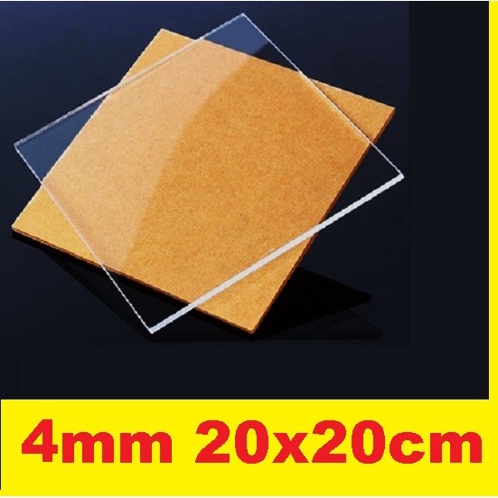 

Acrylic / acrilic / akrilik bening, tebal 4mm ukuran 20cm x 20cm
