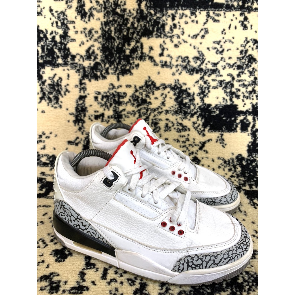 SEPATU SECOND AIR JORDAN 3 WHITE CEMENT ORIGINAL SIZE 40 KONDISI 90%