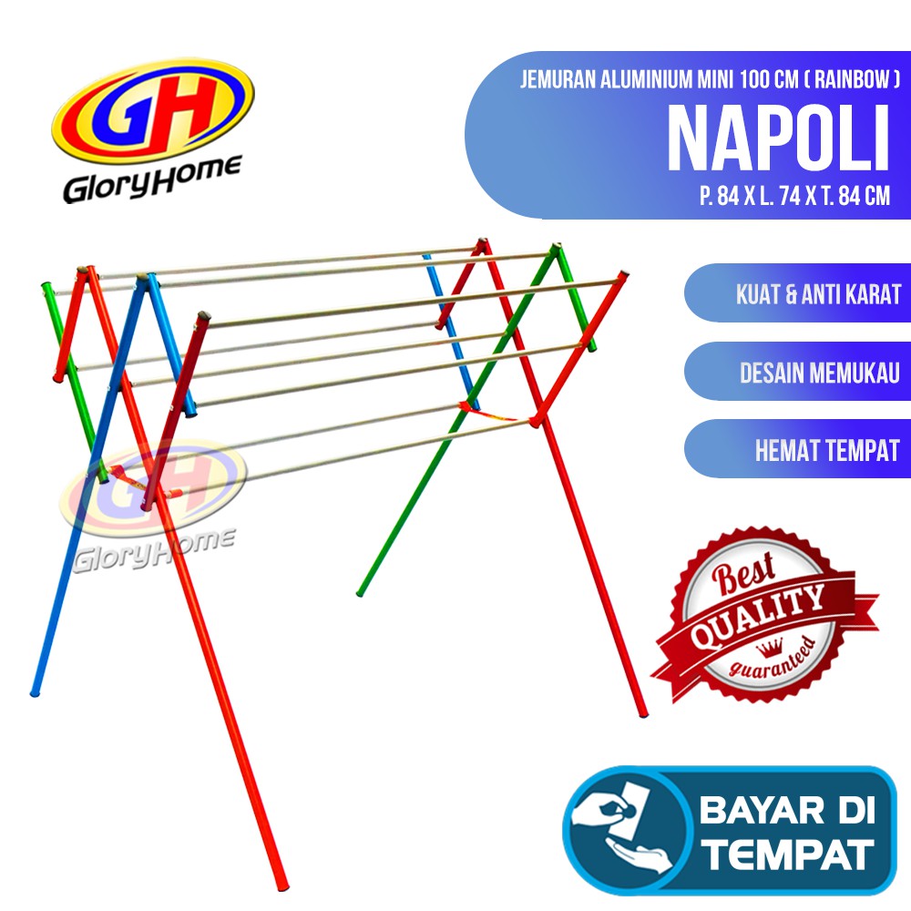 Glory Home Meja Setrika Aluminium Fleksibel Murah Ungu 