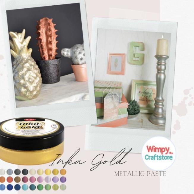 

Super Gaya Inka Gold Cat Pasta Metallic Cream Paste Premium Cat Metallic Wax