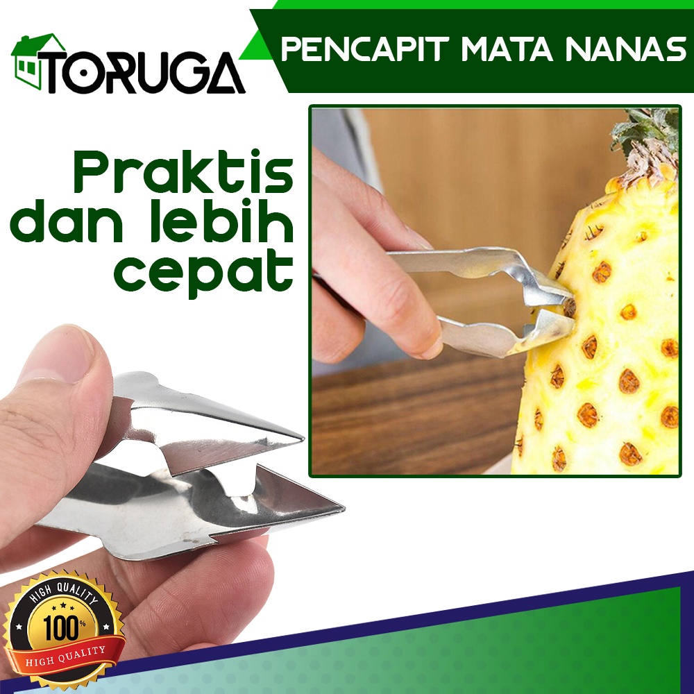 Capitan Mata Nanas Penjepit Pengupas Nanas Stainless Steel Pineapple Eye Remover