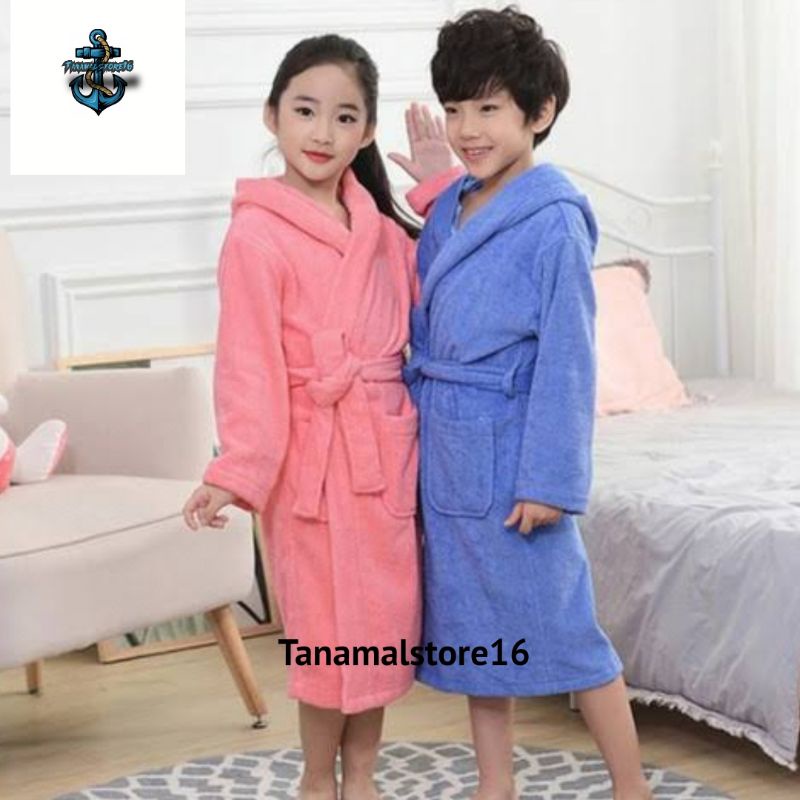KIMONO HANDUK ANAK TEBAL POLOS ADA KUPLUKNYA ATAU HOODIE /SESUDAH MANDI ATAU RENANG ANAK NYA BIAR NG