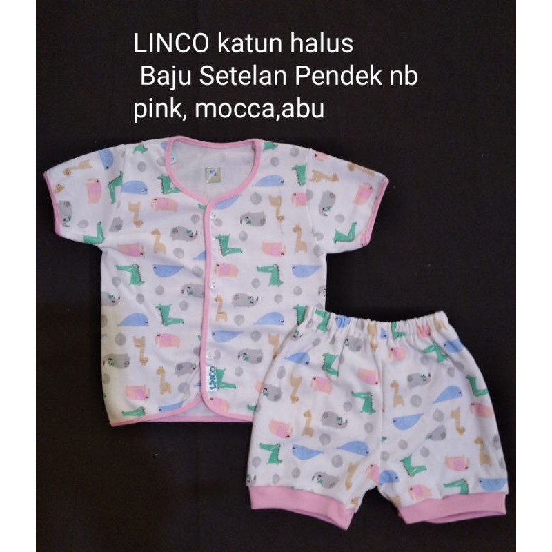 Baju setelan pendek kutung bayi newborn baru lahir stelan